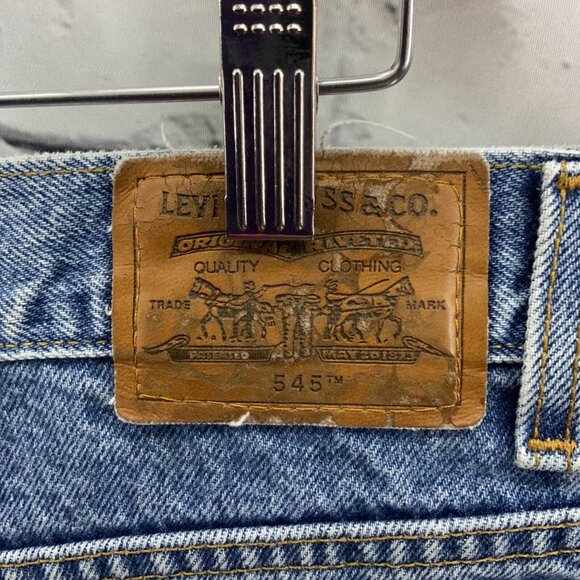 Levi’s 545 Blue Jeans Mens Sz 48 x 30 Loose Fit Medium Wash Vintage - Picture 10 of 12